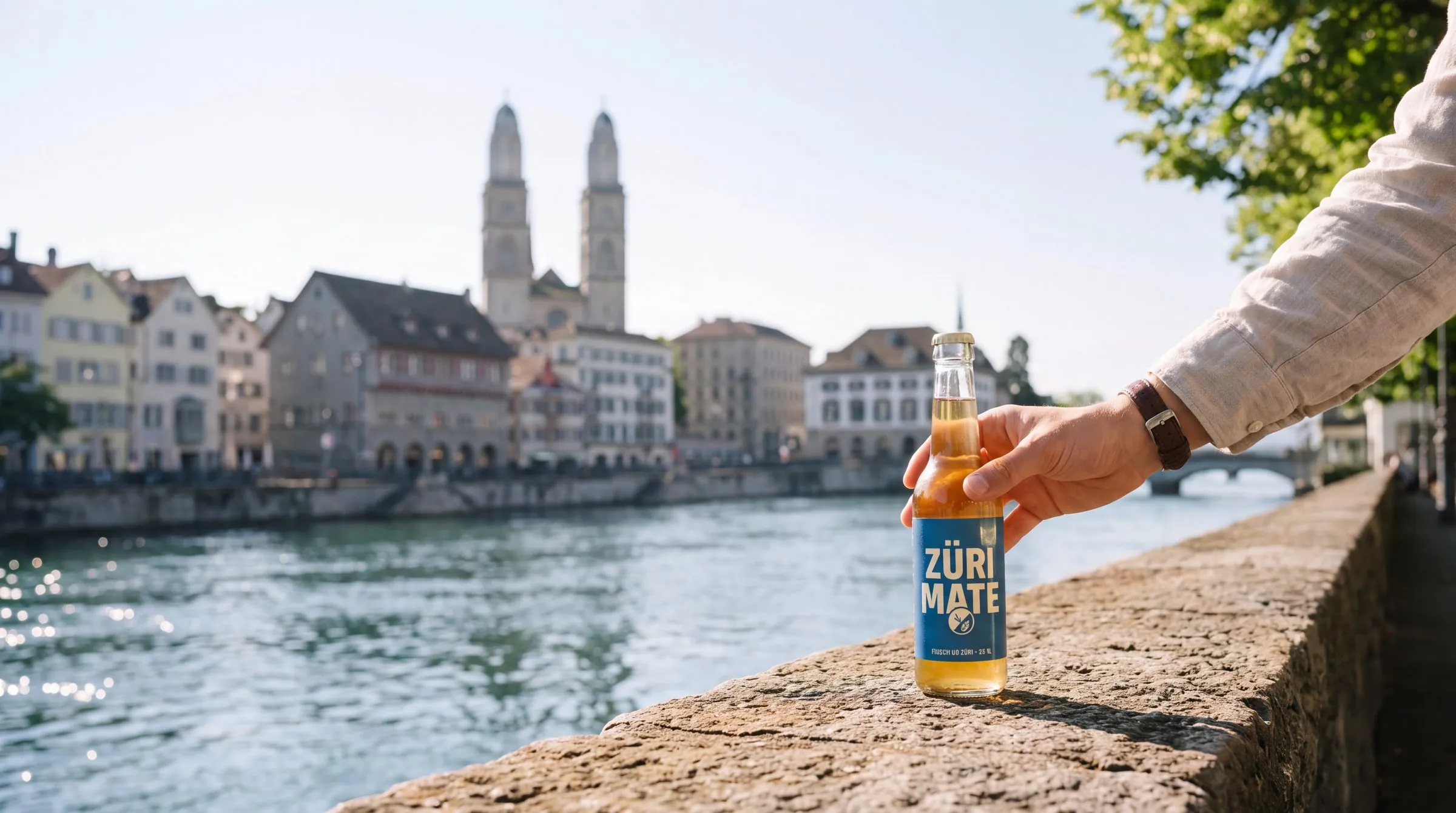 Züri Mate an der Limmat